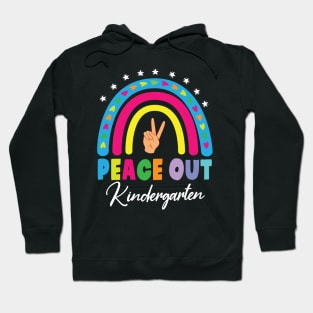 Stars Heart Rainbow Peace Out Kindergarten Hello Summer Day Hoodie